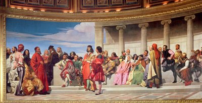 Hemicycle: Artistas de Todas las Épocas, detalle del lado izquierdo (detalle) de Hippolyte Delaroche