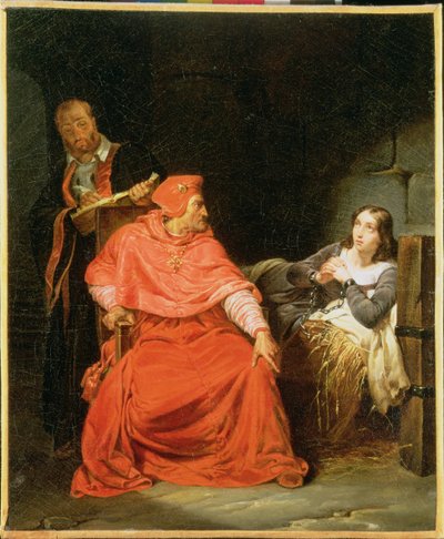 Juana de Arco (1412-31) interrogada por el cardenal de Winchester de Hippolyte Delaroche
