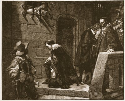 Lord Strafford camino a la ejecución, ilustración de 