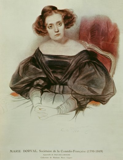 Marie Dorval (1798-1849) en traje, 1831 de Hippolyte Delaroche