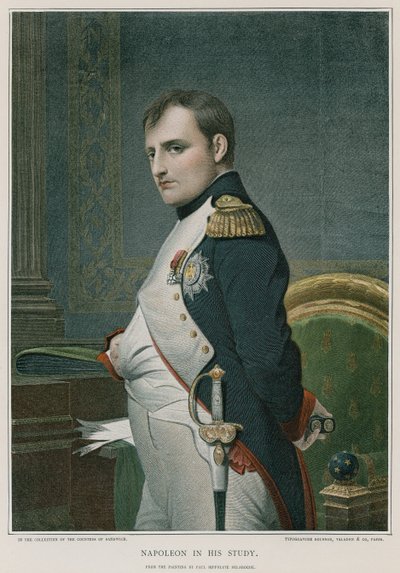 Napoleón en su estudio de Hippolyte Delaroche