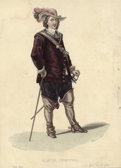Retrato de Oliver Cromwell de Hippolyte Delaroche