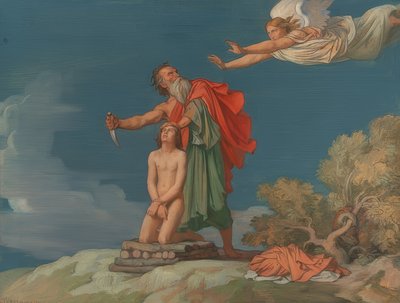 El sacrificio de Isaac. 1860 de Hippolyte Flandrin
