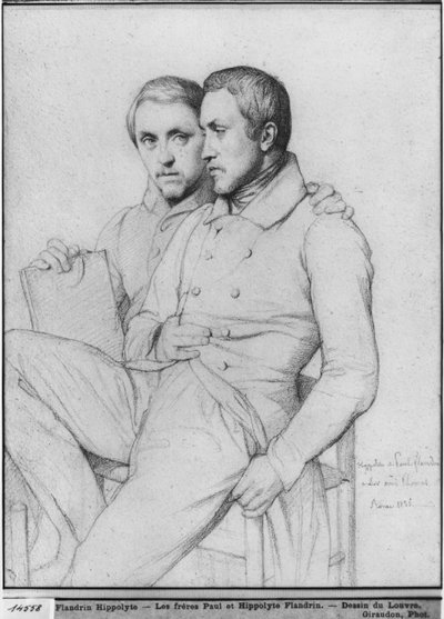 Doble retrato de Hippolyte y Paul Flandrin, 1835 de Hippolyte Flandrin