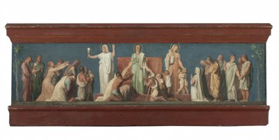 Boceto para la iglesia de San Vicente de Paúl: Las tres virtudes teologales, hacia 1848 (óleo sobre madera) de Hippolyte Flandrin