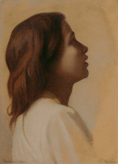 Estudio de un bebé, cabeza de un ángel de Hippolyte Flandrin