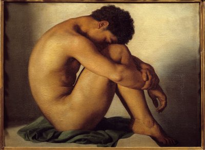 Estudio de joven desnudo de Hippolyte Flandrin