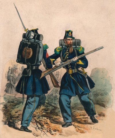 Cazadores a pie de Hippolyte Lalaisse