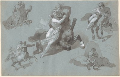 Neso y Deyanira en Cuatro Poses, y el Neso Moribundo de Hippolyte Lalaisse