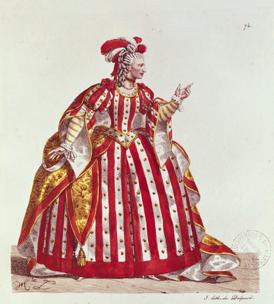 Mademoiselle Dumesnil (1713-1803) en el papel de Agripina en 