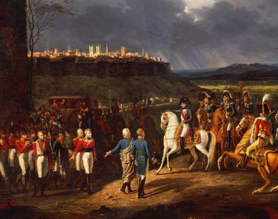 Reunión de Napoleón Bonaparte con prisioneros británicos en Astorga, tras la batalla de La Coruña de Hippolyte Lecomte