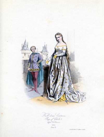 Mujer noble con vestido completo de Hippolyte Louis and Polydore Pauquet
