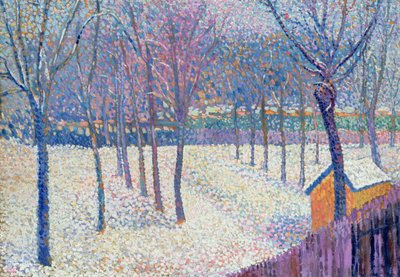 El huerto bajo la nieve de Hippolyte Petitjean