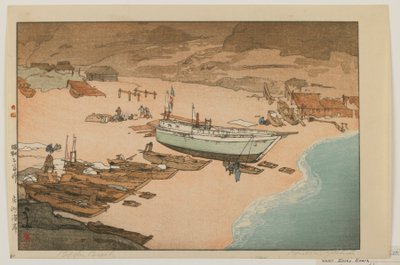Playa de Boshu, época Showa de Hiroshi Yoshida