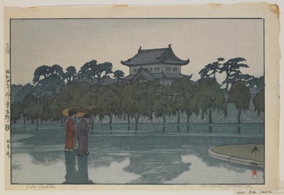 Castillo de Edo, de la serie Doce escenas de Tokio, época Showa de Hiroshi Yoshida