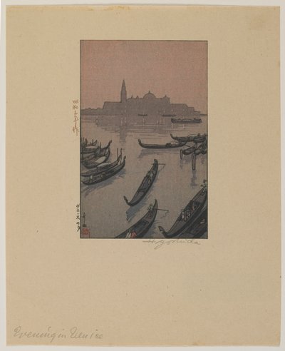 Noche en Venecia, época Showa de Hiroshi Yoshida
