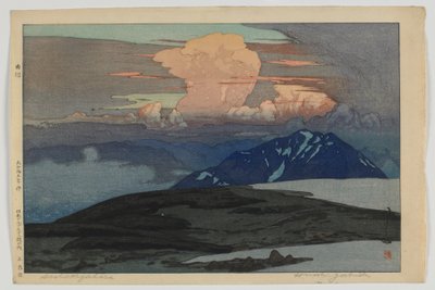 Goshikibara, de la serie Doce escenas en los Alpes de Japón, época Taisho de Hiroshi Yoshida