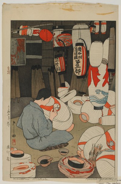 Fabricante de linternas, época de Taisho de Hiroshi Yoshida