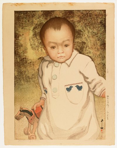 Retrato de un niño de Hiroshi Yoshida