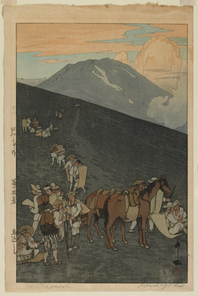 Umagaeshi, de la serie, Diez vistas del monte Fuji, época Showa de Hiroshi Yoshida