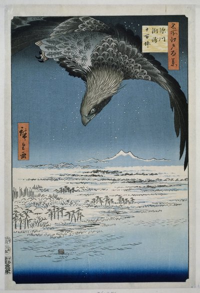 La llanura de Jumantsubo en Susaki cerca de Fukagawa Fukagawa Susaki Jumantsubo (título sobre objeto) Cien rostros famosos en Edo (título de la serie) Meisho Edo hyakkei (título de la serie sobre el objeto) de Hiroshige (I) , Utagawa
