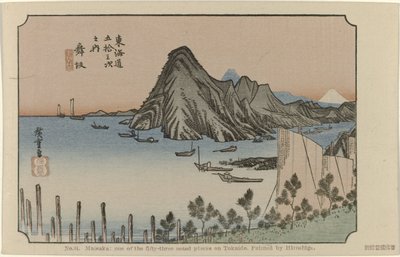 Maisaka No. 31. Maisaka: uno de los cincuenta y tres lugares señalados en Tokaido, pintado por Hiroshige (título sobre el objeto) De Tôkaidô van Hiroshige (título de la serie) Hiroshige no fude Tôkaidô (título de serie sobre objeto) de Hiroshige (I) , Utagawa