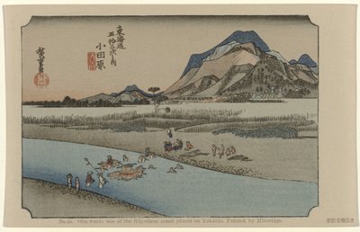 Odawara No. 10. Obawara: uno de los cincuenta y tres lugares señalados en Tokaido. Pintado por Hiroshige (título sobre el objeto) De Tôkaidô van Hiroshige (título de la serie) Hiroshige no fude Tôkaidô (título de serie sobre objeto) de Hiroshige (I) , Utagawa