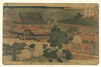 De Kinryu mano izquierda mpel mano Asakusa Asakusa Kin Ryu (objeto de sonido de sangre CT) Lengua fuera miembro Edo (serie s land) Lugares famosos de Edo de Hiroshige (II) , Utagawa
