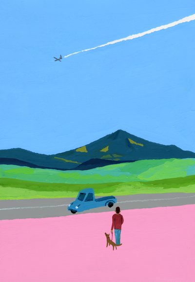 Avión y Camioneta y Perro y Prado de Hiroyuki Izutsu
