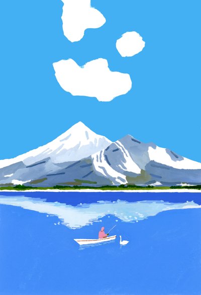 Pesca en el lago de invierno de Hiroyuki Izutsu
