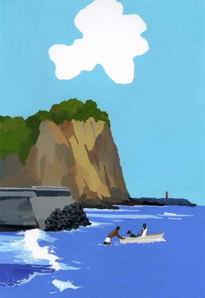 Verano y mar y barco de Hiroyuki Izutsu