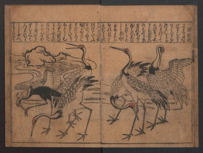 Ilustraciones de aves y flores (Kachō e-zukushi) de Hishikawa Moronobu