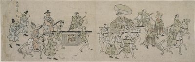 Desfile de la Embajada Coreana de Hishikawa Moronobu