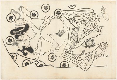 Actuación erótica de Hishikawa Moroshige (attributed to)