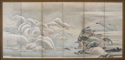 Paisaje: dos de las cuatro estaciones, otoño e invierno de Hishikawa Sori