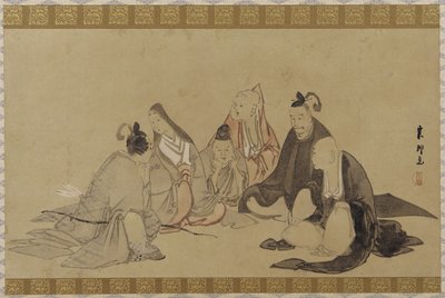 Los seis poetas inmortales, período Edo de Hishikawa Sori