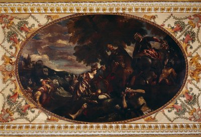 La defensa de Scutari, pintura en el techo de la galería de Chiswick House, Londres de Historic England Staff Photographer