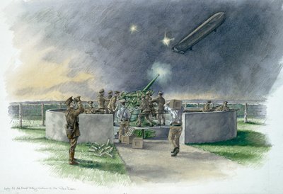 Batería de Lodge Hill, Chatham, Kent, Primera Guerra Mundial, 1914-1918 de Historic England Staff graphic artist