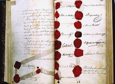 El acto final del Congreso de Viena, 9 de junio de 1815 de Historical Document
