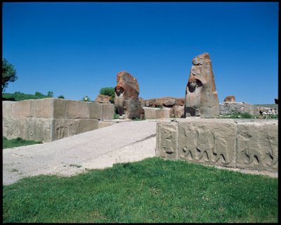 Vista de la Puerta de la Esfinge de Hittite Hittite