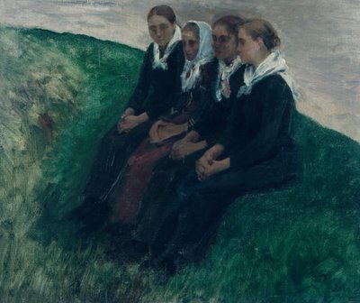 Cuatro amigas de Hjalmer Eilif Emanuel Peterssen