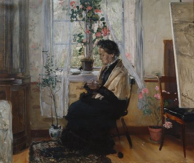 Retrato de madres de Hjalmer Eilif Emanuel Peterssen