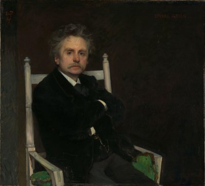 Retrato del compositor Edvard Grieg de Hjalmer Eilif Emanuel Peterssen