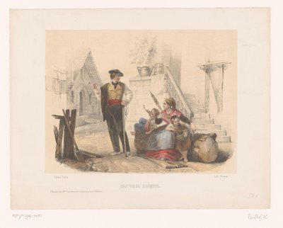 Familia en trajes vascos Trajes vascos (título sobre objeto) de Hélène Feillet
