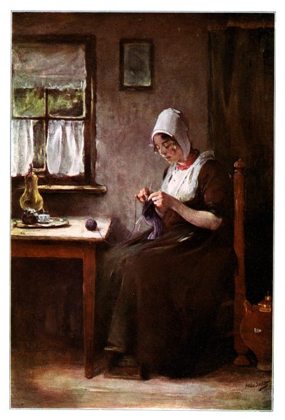 Pescadora tejiendo de Hobbe Smith