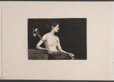 Niña con lirio de Holger Valdemar Rasmussen Magaard
