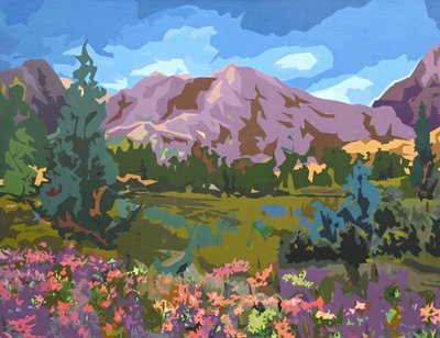 Paisaje Obscuro - 10, 2024 (óleo sobre lino) de Holly Boruck