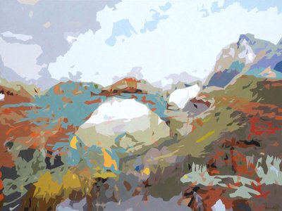 Landscape Obscura - 12, 2024 (óleo sobre lienzo) de Holly Boruck