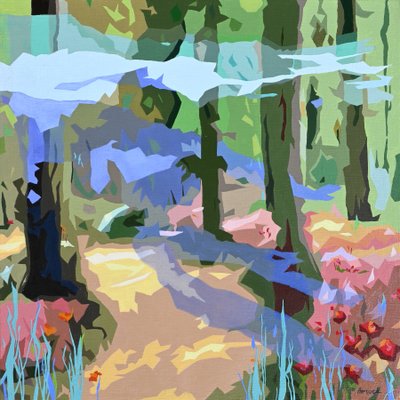 Paisaje Obscuro - 9, 2024 (óleo sobre lino) de Holly Boruck