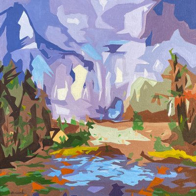 Landscape Obscura #1, 2023 (óleo sobre lino) de Holly Boruck
